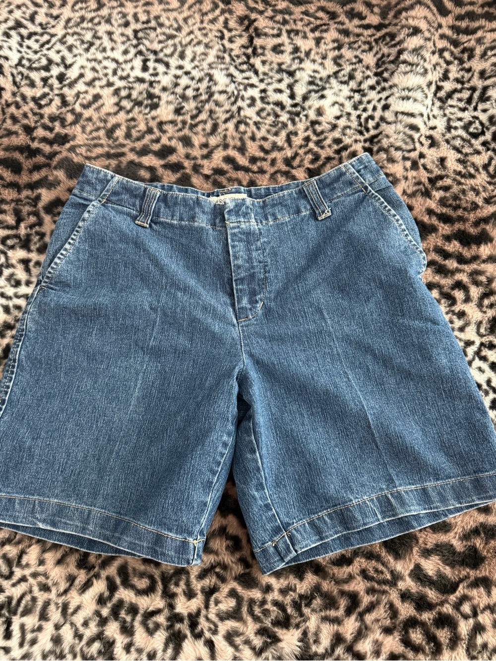 Cherokee Classic Denim Bermuda Shorts in Blue